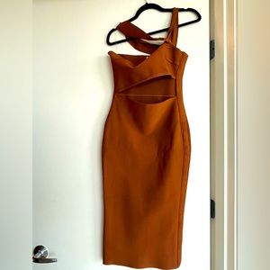 Beautiful VINTAGE House of CB Mocha Bodycon Dress
